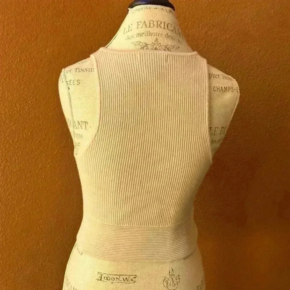 House Of Harlowe 1960 Tan Ribbed Knit Skirt And Top Set Size Large EUC! - Picture 6 of 11